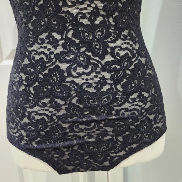 Bali Lace ‘N Smooth Shaping Bodysuit, Black Lace, Size 34B, NWOT - Picture 4 of 12